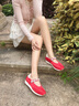 妙麗（Millies）品牌單鞋女淺口輕便芭蕾風(fēng)阿甘德訓(xùn)女鞋2025夏季新款百搭瑪麗珍鞋 紅色 37 (235mm)  標(biāo)準(zhǔn)碼 曬單實拍圖