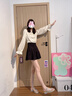 依思 Q（exull）夏季涼拖鞋女2025新款防滑軟底踩屎感拖鞋女外穿一腳蹬增高沙灘鞋 米色【閃閃小福蝶】厚底3cm 37 曬單實(shí)拍圖
