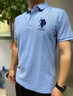 U.S. POLO ASSN.保羅POLO衫男夏季休閑透氣短袖經(jīng)典潮流上衣男裝 淺藍(lán)壓膠領(lǐng)013 L 175/96A-120/135斤 曬單實(shí)拍圖