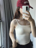 草本初色內(nèi)衣女無(wú)痕胸墊吊帶女上衣女2025新款背心夏外穿文胸罩 香檳白  兩件9折 L 【40-60公斤】 曬單實(shí)拍圖