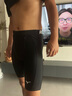 美津濃（MIZUNO）游泳褲男士五分速干防尷尬專(zhuān)業(yè)訓練大碼及膝長(cháng)褲泳鏡套裝106黑L 曬單實(shí)拍圖