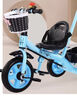 兒童三輪車腳踏車手推車1-3-5歲兒童車嬰幼兒寶寶玩具小孩腳蹬車 升級(jí)手推藍(lán)202三輪+前后筐+工具 曬單實(shí)拍圖