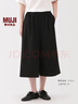 無(wú)印良品（MUJI）女式易干彈力泡泡紗輕便七分褲 褲子女款25年夏季女裝 BE1VSA5S 深灰色 S （155/62A） 曬單實(shí)拍圖