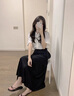 MAGIOPY2025新款休閑氣質(zhì)干練學(xué)院風(fēng)長(zhǎng)裙連衣裙子襯衫半身裙兩件套 襯衣+半身裙 M 曬單實(shí)拍圖