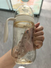 bebebus鉆光奶瓶6-10個月300ml寶寶ppsu偏心仿母乳防脹氣防嗆重力球奶瓶 曬單實(shí)拍圖