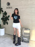 STELLA WEISZ傳祺女鞋堆堆褲管靴馬丁靴騎士靴女中長筒靴煙筒靴子2025秋新款 黑色中筒 39 曬單實(shí)拍圖