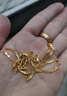 周生生七夕禮物黃金項(xiàng)鏈 足金太陽(yáng)花側(cè)身素鏈 09485N計(jì)價(jià) 45厘米 - 11.49克(含工費(fèi)320元) 曬單實(shí)拍圖