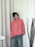 波司登（BOSIDENG）25新款輕薄羽絨服女款90絨立領(lǐng)菱格寬松休閑保暖外套B250135306 子黛粉|1738 S 160/84A 體重約110-125斤 曬單實(shí)拍圖