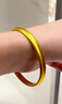 金至尊（3D-GOLD)黃金手鐲古法3D硬足金鐲子素圈手鐲送女友老婆媽媽七夕禮物計價 厚壁款60圈-金重11.97克K117006723 曬單實拍圖