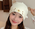 婧麒（JOYNCLEON）孕婦帽子產(chǎn)后坐月子秋冬月子帽冬季純棉產(chǎn)婦防風(fēng)帽子懷孕期女 米黃色月子帽 曬單實(shí)拍圖
