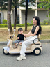 ZOCO兒童電動(dòng)摩托三輪車(chē)可坐大人1-6歲男女孩寶寶雙人駕駛遙控玩具車(chē) 卡其色：雙驅+早教音樂(lè )+雙人座椅 曬單實(shí)拍圖