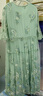 皮爾卡丹【品質(zhì)臻選】高端重工刺繡真絲連衣裙女夏裝新款收腰顯瘦桑蠶絲裙 簿菏綠（百分百桑蠶絲） L 105-115斤 曬單實拍圖