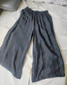 塔馳密司TOUCH MISS多巴胺純色松緊腰休閑褲女新款輕薄透氣顯瘦長(cháng)款闊腿褲 時(shí)尚黑 M 曬單實(shí)拍圖