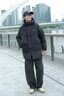 Teenie Weenie Men小熊男裝戶外工裝防風(fēng)防水90鵝絨中長(zhǎng)款厚款羽絨服 黑色 M 曬單實(shí)拍圖