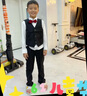 耀王兒童西服背帶夾領(lǐng)結(jié)領(lǐng)花男女生領(lǐng)帶西裝蝴蝶結(jié)LD01 酒紅黑底領(lǐng)結(jié) 均碼 曬單實(shí)拍圖