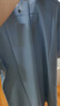 夢特嬌（MONTAGUT）短袖polo衫男士夏季絲光棉含桑蠶絲T恤透氣抗皺 淺藍(lán) XL/52  曬單實拍圖