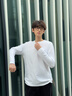 名創(chuàng)優(yōu)品（MINISO）220G重磅T恤男純棉長(zhǎng)袖青少年春秋季新款簡(jiǎn)約百搭純色圓領(lǐng)打底衫 【220G重磅】白色 L /175(30天質(zhì)量問(wèn)題全額退) 曬單實(shí)拍圖
