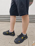 駱駝動感男鞋夏季薄款透氣鏤空網(wǎng)面網(wǎng)鞋軟底耐磨運動休閑涉水戶外登山鞋 黑色 43 曬單實拍圖