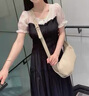 Ehangy輕奢品牌連衣裙女2025夏季新款高級感時(shí)尚氣質(zhì)顯瘦收腰漂亮裙子 黑色 L 曬單實(shí)拍圖