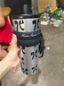 世大家保溫杯大容量女士吸管杯ins高顏值水杯陶瓷內(nèi)膽便攜車載咖啡杯子 曬單實拍圖