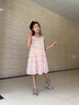 G.DUCKKIDS小黃鴨女童連衣裙夏裝2025新款兒童洋氣碎花公主裙夏季兒童吊帶裙 粉色 140 (建議125-135cm 7-8周歲） 曬單實拍圖