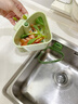 喜博兔吸盤(pán)按壓三角水槽瀝水籃廚房水槽分離剩菜茶葉殘渣過(guò)濾籃濾水籃子 綠色+黃色(吸盤(pán)安裝/按壓不臟手) 曬單實(shí)拍圖