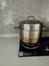 愛(ài)仕達蒸鍋304不銹鋼加高厚大容量廚房家用復底蒸饅頭鍋燃氣電磁爐通用 加高蒸鍋 3層 32cm 曬單實(shí)拍圖
