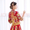 圣璃秀禾服頭飾女新娘2024新款簡(jiǎn)約大氣簡(jiǎn)單出嫁結婚龍鳳褂發(fā)飾新中式 連理枝耳夾套裝 曬單實(shí)拍圖