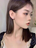 DAISY DREAM趙露思同款雙面珍珠耳環(huán)女前后兩戴輕奢耳釘高級耳飾品S925銀針 白色大小珍珠耳環(huán)【925銀針】 曬單實拍圖