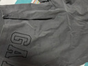 GAP男裝2025夏季新款刺繡logo抽繩松緊腰休閑短褲寬松多色729376 黑色 M (170/80A) 亞洲尺碼 曬單實(shí)拍圖