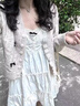 CS.LION甜美可愛風(fēng)秋季針織開衫外套女秋冬寬松短款上衣蝴蝶結(jié)毛衣新款女 燕麥色 L 建議110-130斤 曬單實(shí)拍圖