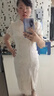紅袖新中式仙女連衣裙夏季2024新款女裝 國風開叉立領藝術氣質(zhì)旗袍裙 杏仁米012 M 曬單實拍圖