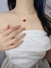 蔻詩(shī)哲 COASZE【輕奢】幸運(yùn)四葉草項(xiàng)鏈女 鑲鉆款雙面佩戴 可鹽可甜生日禮物 鉆石 四葉草項(xiàng)鏈紅白雙色 曬單實(shí)拍圖