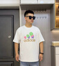 阿迪達斯男女透氣舒適戶(hù)外棉質(zhì)冰激凌運動(dòng)休閑短袖KE6195 XL 白 曬單實(shí)拍圖