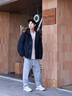 Teenie Weenie Men小熊2025秋冬新款男女同款工裝三防貉子毛輕盈保暖派克御寒羽絨服 藏青 M (170) 曬單實拍圖