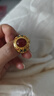 明牌珠寶 足金古法黃金吉祥鴻運瑪瑙開口蝴蝶戒指AFM0352工費1600 足金戒指 約15.11克 曬單實拍圖