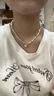 CAROMAY許愿牌淡水珍珠項鏈女鎖骨鏈吊墜情人節(jié)禮物送女友老婆姐姐紀念日 許愿牌項鏈 曬單實拍圖