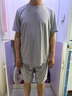 松山棉店小薄荷羅紋男士家居服套裝抑菌透氣運動(dòng)短袖短褲睡衣居家服春夏 短袖短褲-男士-麻灰色 XL （男士180） 曬單實(shí)拍圖