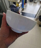 華青格家用面碗湯碗高白瓷釉下彩浮雕素雅花瓣6英寸碗2只裝  曬單實拍圖