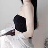 JIOESC黑色抹胸一片式防走光遮胸內(nèi)搭少女文胸打底裹胸?zé)o肩帶防滑內(nèi)衣女 黑色【均碼】適合胸圍56~82 曬單實(shí)拍圖