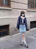 衣品元水洗牛仔包臀半身裙復(fù)古藍(lán)色高腰女士夏季2025新款顯瘦短裙時(shí)尚 淺藍(lán)色 L (106-116斤) 曬單實(shí)拍圖