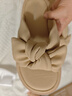 大東沙灘拖鞋女鞋2025春夏季新款甜美平底套腳蝴蝶結X0701 膚色  37  曬單實(shí)拍圖