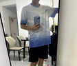 范迪慕羽毛球服男女運動(dòng)套裝健身跑步田徑訓練服 鷗鳥(niǎo)-短袖兩件套-男L 曬單實(shí)拍圖