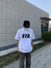 STA2025新款國潮美式幻影復(fù)古高街短袖t恤男重磅寬松純棉夏季體恤女 白色 XL 曬單實拍圖