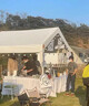 都格寶馳捷網(wǎng)紅民宿戶外休閑房式餐飲帳篷集市庭院防風雨擺攤遮陽棚 4*3*邊高2.15(四面圍布) 曬單實拍圖