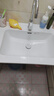 波彼（BOBI）陶瓷一體盆左側邊盆洗手盆單盆4850寬浴室柜實(shí)心臺盆洗臉面池定制 【80*50cm】左盆+下水器+安裝膠 曬單實(shí)拍圖