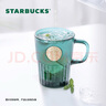 星巴克（Starbucks）杯子玻璃杯墨綠色女神銘牌玻璃杯辦公咖啡杯400ml 男女士送禮 曬單實拍圖