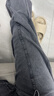 H&M2025年秋季新款寬松休閑舒適仿牛仔闊腿褲1280295 黑色 S 160/72 曬單實拍圖