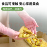 塞莫詩一次性丁腈手套加長(zhǎng)款加厚型 防油防水耐污 30只/包 粉色 中號(hào) 曬單實(shí)拍圖