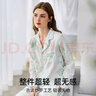 嫚熙（EMXEE）春夏季孕婦哺乳待產(chǎn)睡衣產(chǎn)后月子服產(chǎn)婦產(chǎn)前家居服 繆斯花園【兩件套無(wú)哺乳口紗羅】 L【7A級抗菌，適穿115-135斤】 曬單實(shí)拍圖